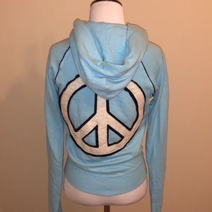 VS PINK Vintage Style Peace Sweatshirt Hoodie XS